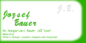 jozsef bauer business card